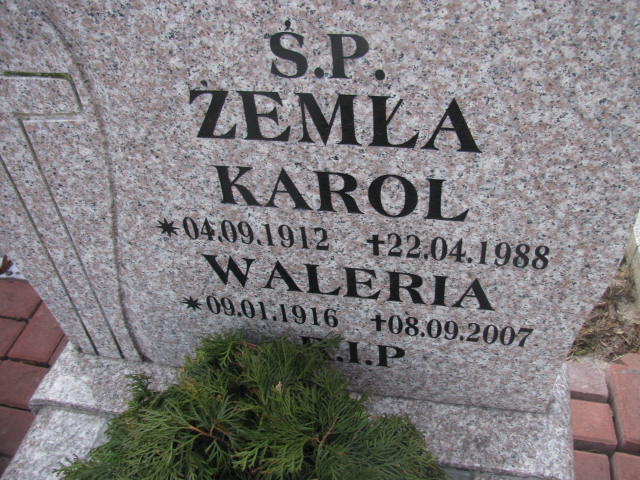 Waleria Żemła 1916 Katowice - Grobonet - Wyszukiwarka osób pochowanych
