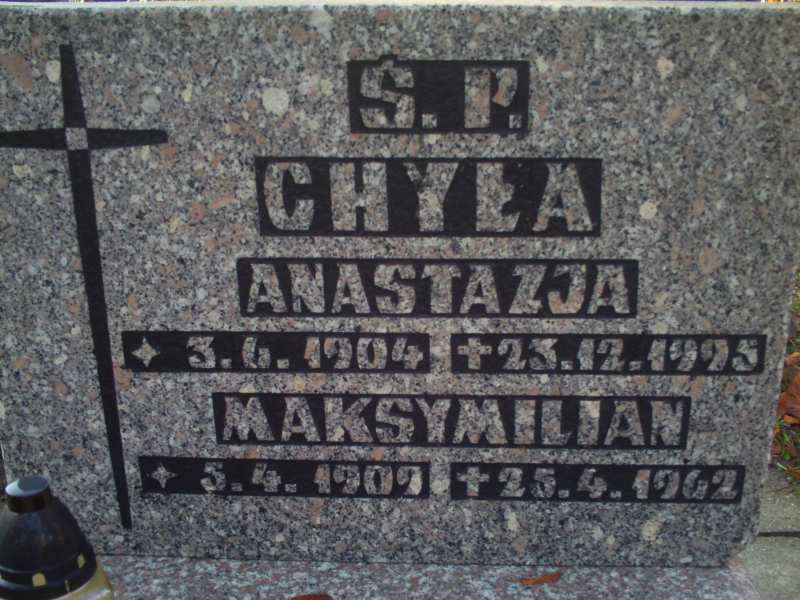 Anastazja Chyła 1904 Katowice - Grobonet - Wyszukiwarka osób pochowanych