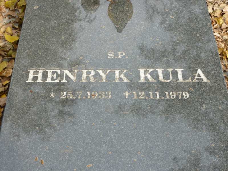 Henryk Kula 1933 Katowice - Grobonet - Wyszukiwarka osób pochowanych