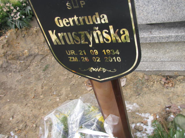 Gertruda Kruszyńska 1934 Katowice - Grobonet - Wyszukiwarka osób pochowanych