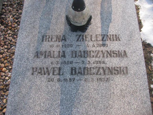 Irena Zieleznik 1920 Katowice - Grobonet - Wyszukiwarka osób pochowanych