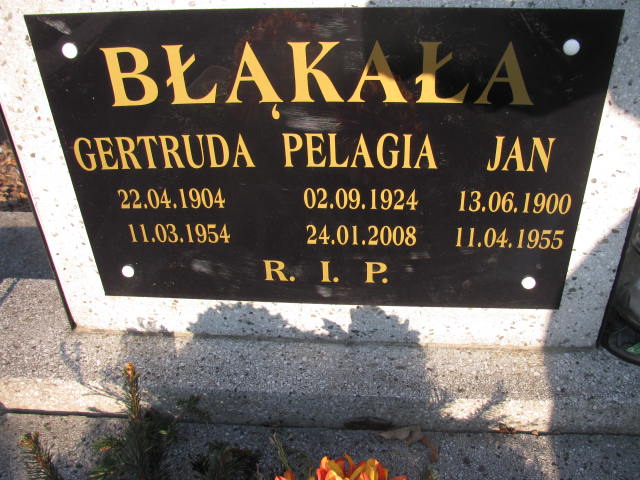 Jan Błąkała 1900 Katowice - Grobonet - Wyszukiwarka osób pochowanych