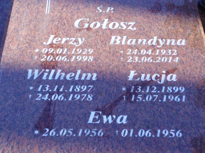 Jerzy Gołosz 1920 Katowice - Grobonet - Wyszukiwarka osób pochowanych