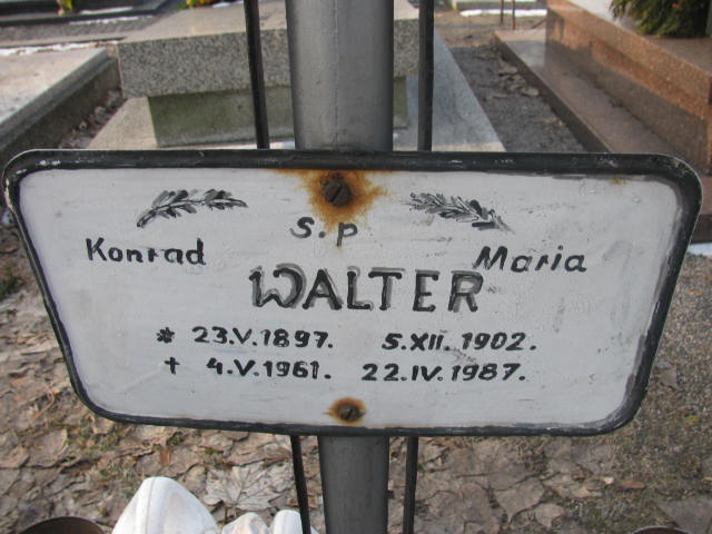 Konrad Walter 1897 Katowice - Grobonet - Wyszukiwarka osób pochowanych