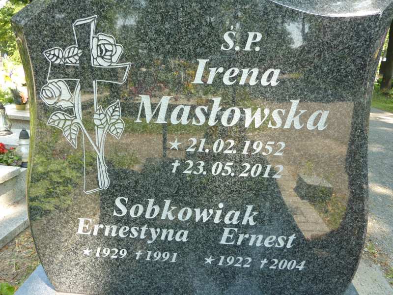 Irena Masłowska 1952 Katowice - Grobonet - Wyszukiwarka osób pochowanych