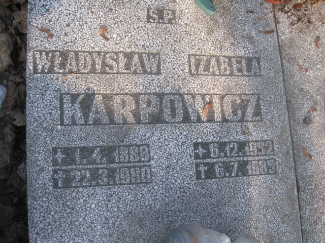 Władysław Karpowicz 1888 Katowice - Grobonet - Wyszukiwarka osób pochowanych