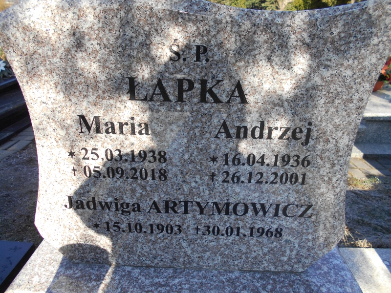 Jadwiga Artymowicz 1903 Katowice - Grobonet - Wyszukiwarka osób pochowanych