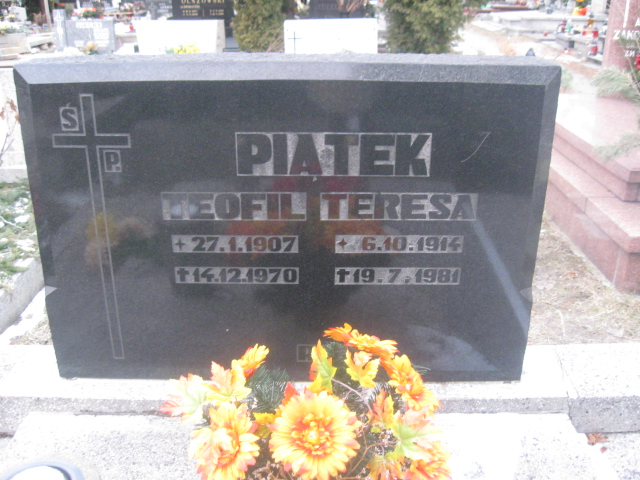 Teofil Piątek 1907 Katowice - Grobonet - Wyszukiwarka osób pochowanych
