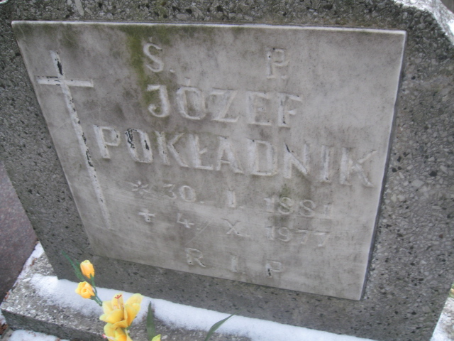 Józef Pokładnik 1881 Katowice - Grobonet - Wyszukiwarka osób pochowanych