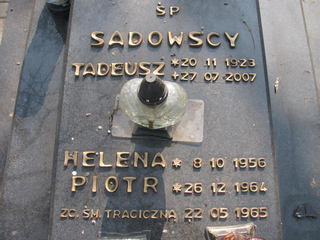 Helena Sadowska 1956 Katowice - Grobonet - Wyszukiwarka osób pochowanych
