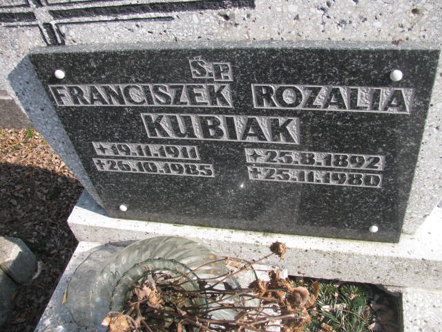 Franciszek Kubiak 1911 Katowice - Grobonet - Wyszukiwarka osób pochowanych