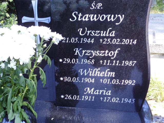 Krzysztof Stawowy 1968 Katowice - Grobonet - Wyszukiwarka osób pochowanych