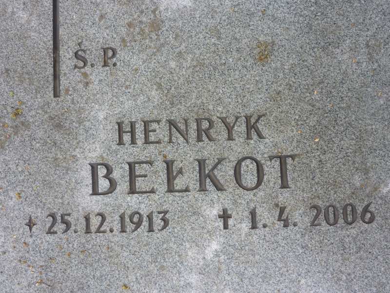 Henryk Bełkot 1913 Katowice - Grobonet - Wyszukiwarka osób pochowanych