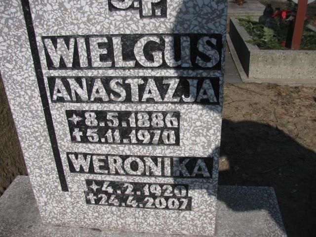 Anastazja Wielgus 1886 Katowice - Grobonet - Wyszukiwarka osób pochowanych