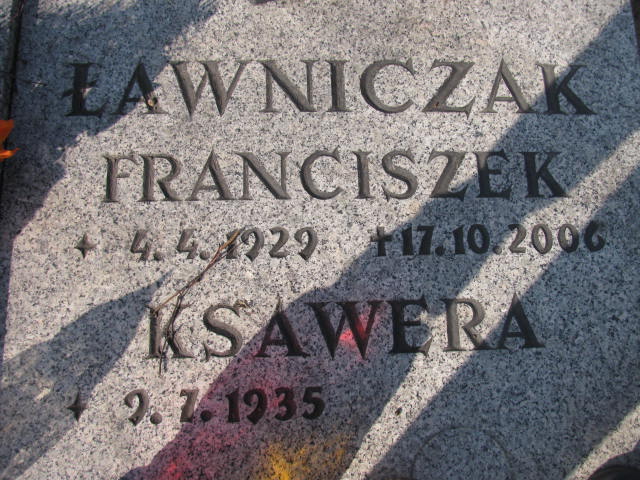 Franciszek Ławniczak 1929 Katowice - Grobonet - Wyszukiwarka osób pochowanych