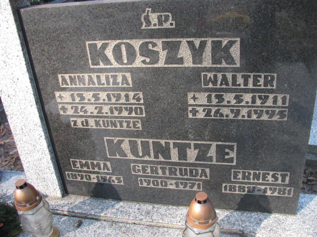 Annaliza Koszyk 1914 Katowice - Grobonet - Wyszukiwarka osób pochowanych