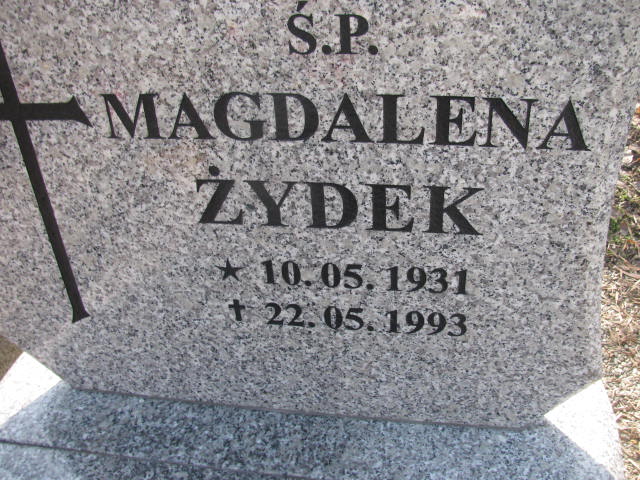 Magdalena Żydek 1931 Katowice - Grobonet - Wyszukiwarka osób pochowanych