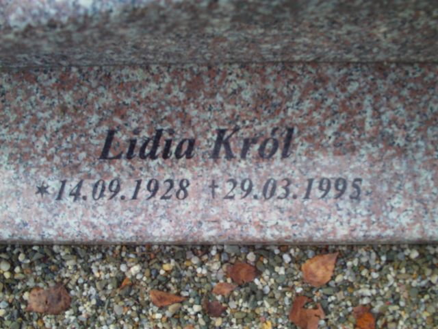 Lidia Król 1928 Katowice - Grobonet - Wyszukiwarka osób pochowanych