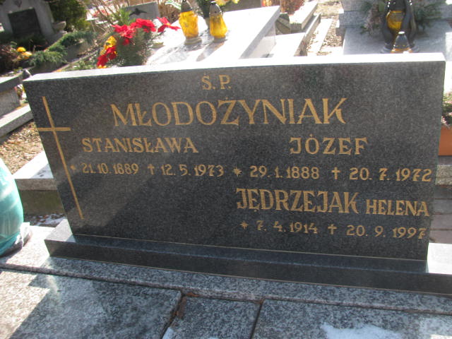 Józef Młodożyniak 1888 Katowice - Grobonet - Wyszukiwarka osób pochowanych