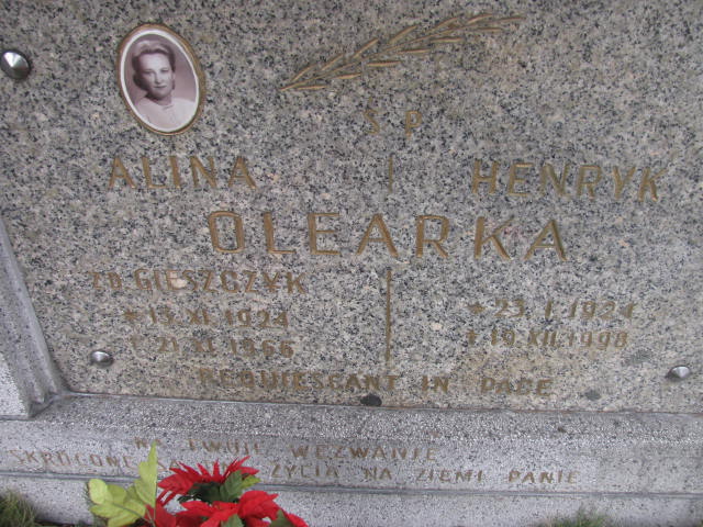 Alina Olearka 1924 Katowice - Grobonet - Wyszukiwarka osób pochowanych