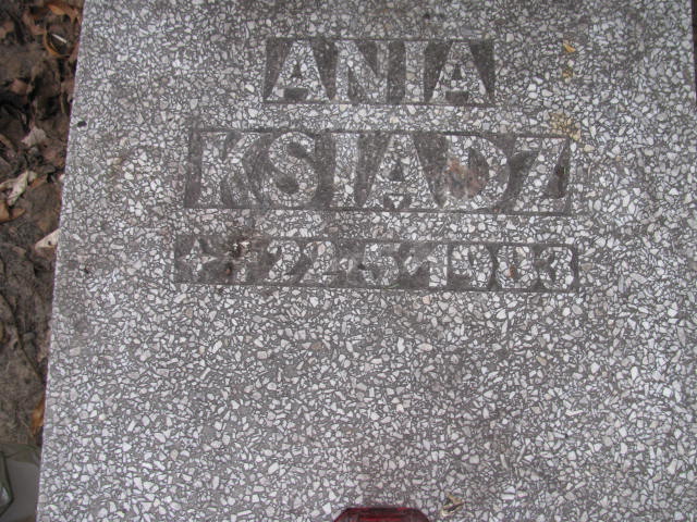 Ania Ksiądz 1983 Katowice - Grobonet - Wyszukiwarka osób pochowanych