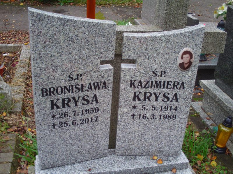 Bronisława Alicja Krysa 1950 Katowice - Grobonet - Wyszukiwarka osób pochowanych