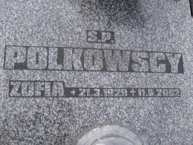 Zofia Polkowska 1929 Katowice - Grobonet - Wyszukiwarka osób pochowanych