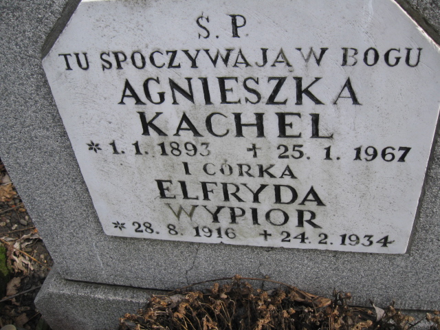 Agnieszka Kachel 1893 Katowice - Grobonet - Wyszukiwarka osób pochowanych