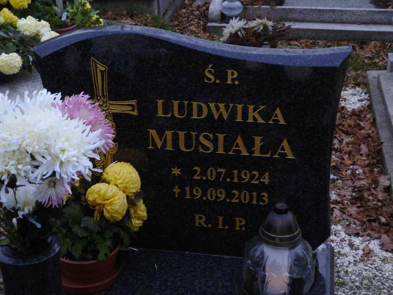 Ludwika Musiała 1924 Katowice - Grobonet - Wyszukiwarka osób pochowanych