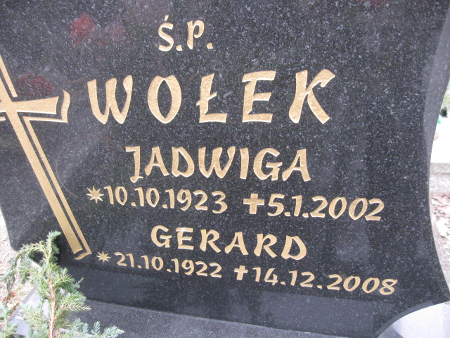 Gerard Wołek 1922 Katowice - Grobonet - Wyszukiwarka osób pochowanych