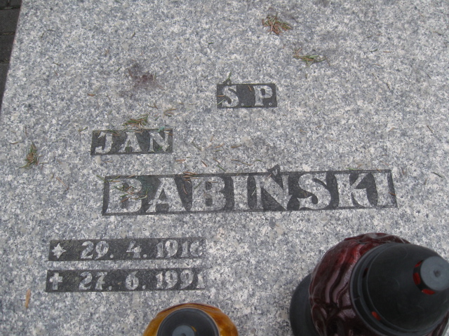 Zofia Babińska 1938 Katowice - Grobonet - Wyszukiwarka osób pochowanych