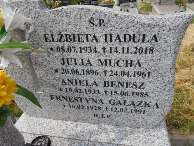 Julia Mucha 1896 Katowice - Grobonet - Wyszukiwarka osób pochowanych