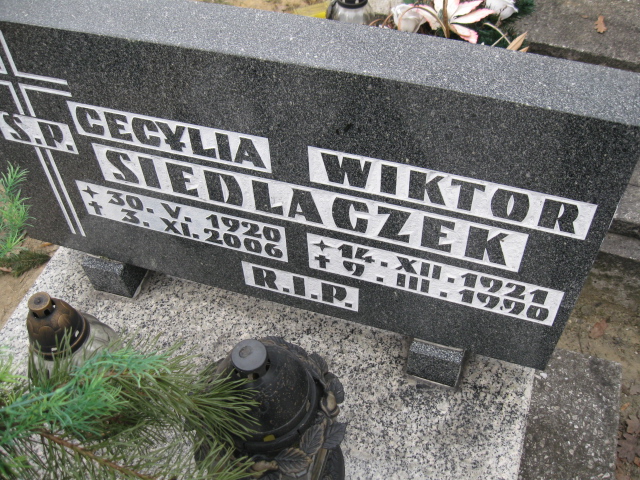 Wiktor Siedlaczek 1921 Katowice - Grobonet - Wyszukiwarka osób pochowanych