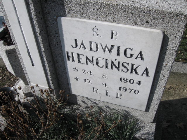 Jadwiga Hencińska 1904 Katowice - Grobonet - Wyszukiwarka osób pochowanych