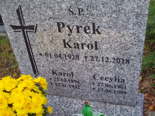 Karol, Teodor Pyrek 1928 Katowice - Grobonet - Wyszukiwarka osób pochowanych