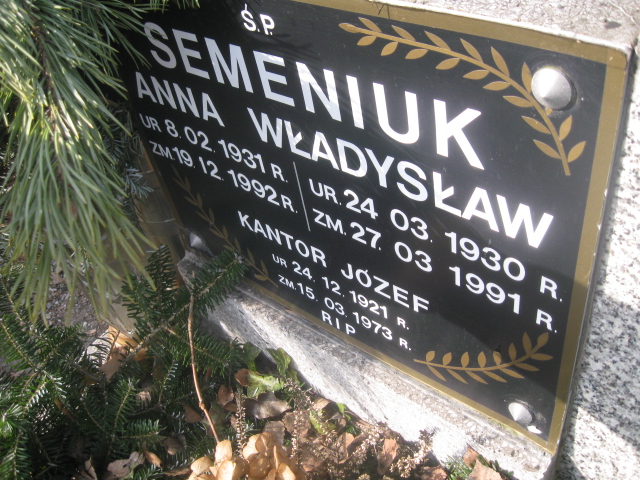 Anna Semeniuk 1931 Katowice - Grobonet - Wyszukiwarka osób pochowanych