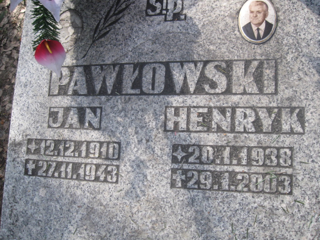 Henryk Pawłowski 1938 Katowice - Grobonet - Wyszukiwarka osób pochowanych