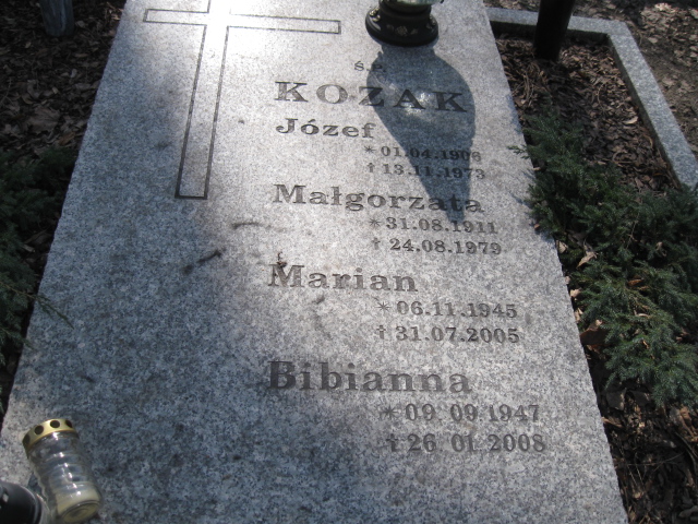 Józef Kozak 1906 Katowice - Grobonet - Wyszukiwarka osób pochowanych