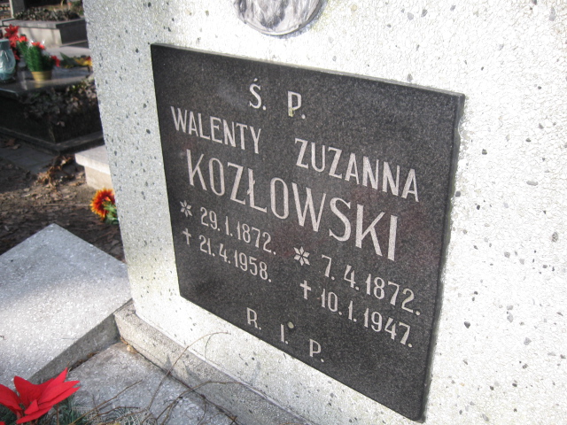 Walenty Kozłowski 1872 Katowice - Grobonet - Wyszukiwarka osób pochowanych