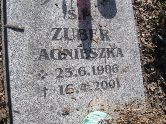 Agnieszka Zuber 1906 Katowice - Grobonet - Wyszukiwarka osób pochowanych