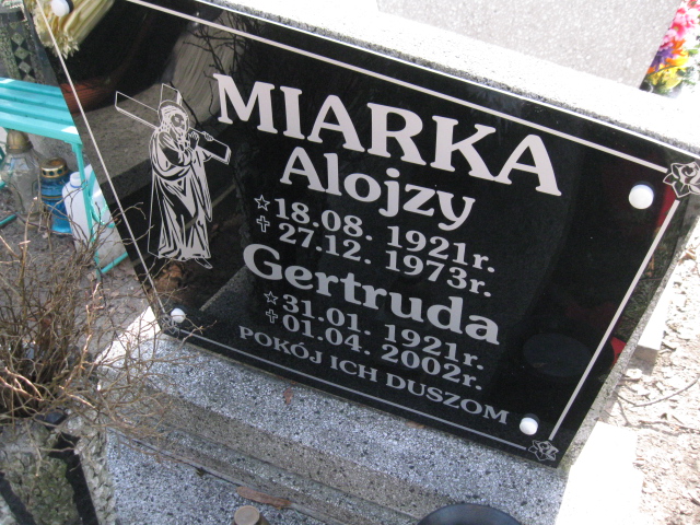 Gertruda Miarka 1921 Katowice - Grobonet - Wyszukiwarka osób pochowanych