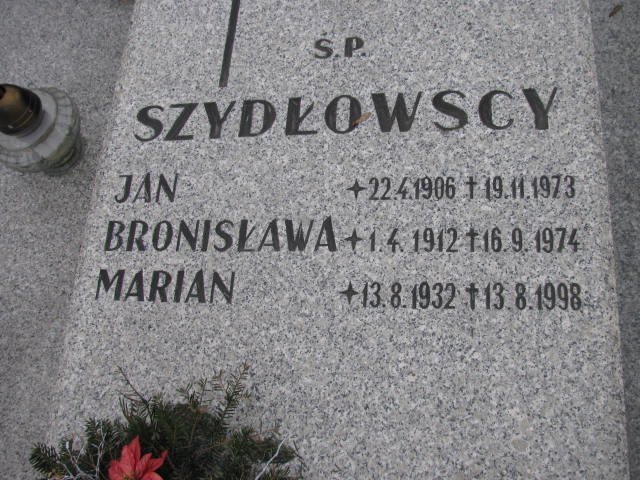 Bronisława Szydłowska 1912 Katowice - Grobonet - Wyszukiwarka osób pochowanych