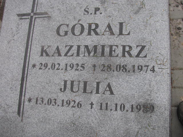 Zdzisław Góral 1953 Katowice - Grobonet - Wyszukiwarka osób pochowanych