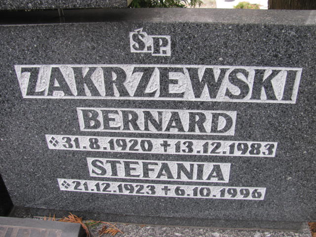 Bernard Zakrzewski 1920 Katowice - Grobonet - Wyszukiwarka osób pochowanych