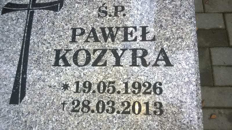 Paweł Kozyra 1926 Katowice - Grobonet - Wyszukiwarka osób pochowanych