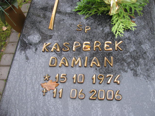 Damian Kasperek 1974 Katowice - Grobonet - Wyszukiwarka osób pochowanych