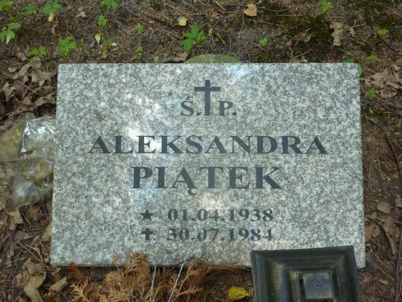 Aleksandra Piątek 1938 Katowice - Grobonet - Wyszukiwarka osób pochowanych