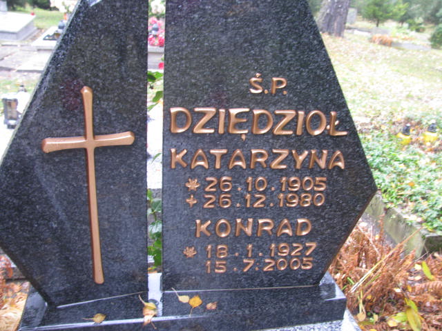 Katarzyna Dziędzioł 1905 Katowice - Grobonet - Wyszukiwarka osób pochowanych