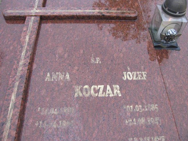 Józef Koczar 1885 Katowice - Grobonet - Wyszukiwarka osób pochowanych