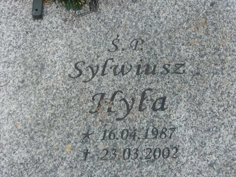 Sylwiusz Hyła 1987 Katowice - Grobonet - Wyszukiwarka osób pochowanych